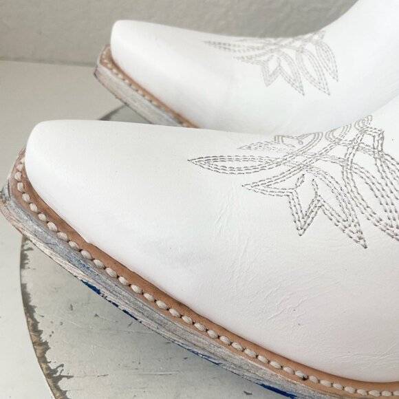 Lane MEGAN MORONEY Smokeshow Cowboy Boots Womens 9.5 White Western Cowgirl Tall - Picture 14 of 16